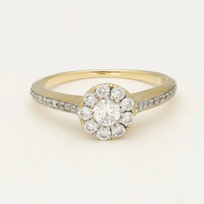 Ring - 18 kt. Yellow gold Diamond (Natural)