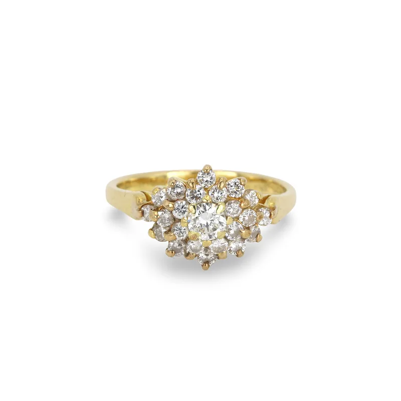 18CT Diamond Cluster Ring