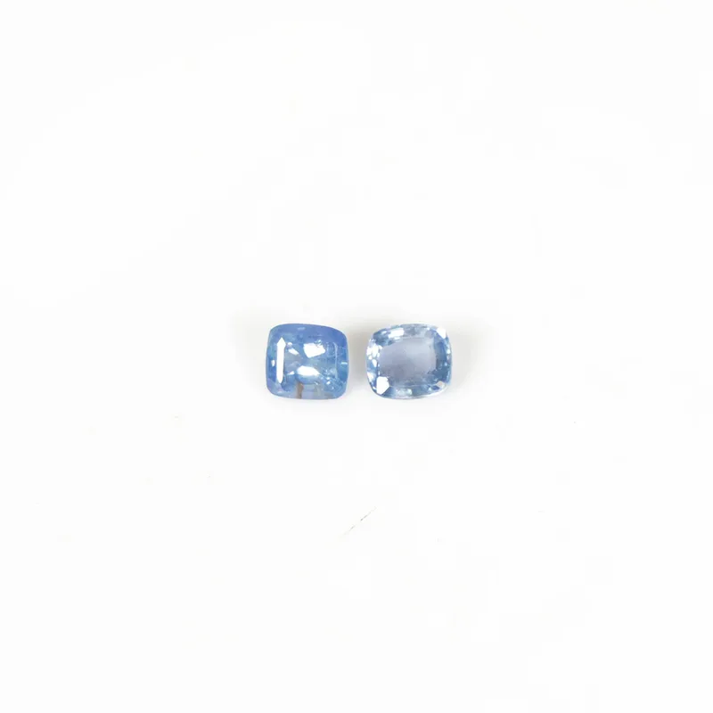 Two Cornflower Blue Cushion Cut Sapphires (2)