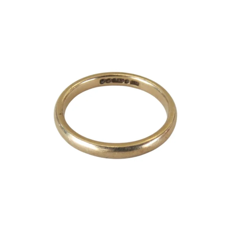 9ct gold wedding band 2.6g