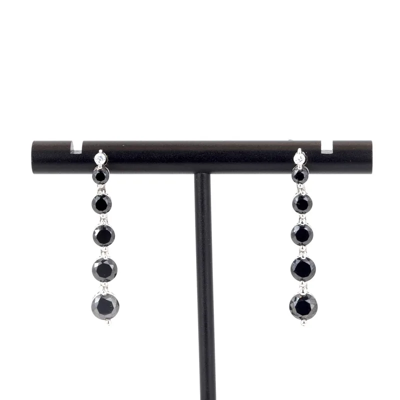 Fancy Black Diamond Drop Earrings