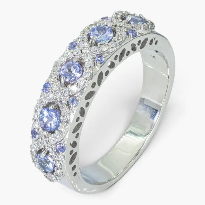Ring - 14 kt. HRD Antwerp, Yellow gold - 1.18ct. tw. Diamond (Natural) - Tanzanite