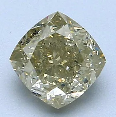 1 pcs Diamond (Natural coloured) - 1.08 ct - Cushion - Fancy Greenish Yellow - VS1 - International Gemological Institute (IGI)