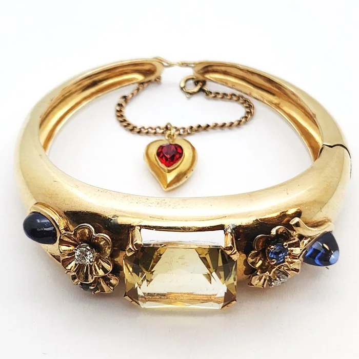 Bracelet - 14 kt. Yellow gold - 17.45ct. tw. Citrine - Diamond