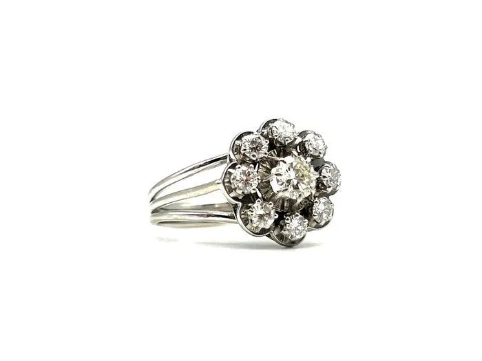 Ring - 18 kt. White gold - 0.70ct. tw. Diamond (Natural)