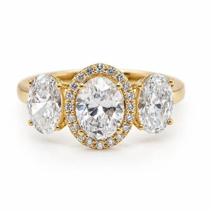 Ring - 14 kt. Yellow gold - 2.41ct. tw. Diamond (Lab-grown) - Diamond