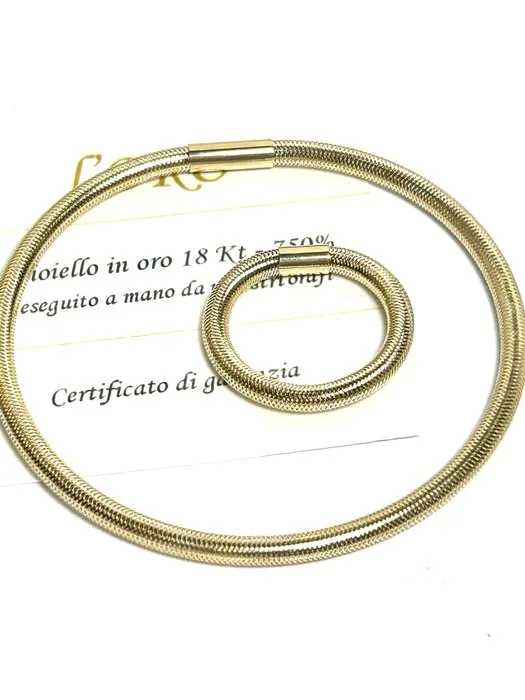 2 piece jewellery set - 18 kt. Yellow gold