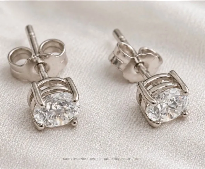 Earrings - 18 kt. White gold - 0.81ct. tw. Diamond (Natural)
