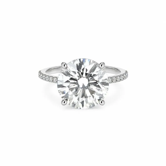Ring - 14 kt. White gold - 8.36ct. tw. Diamond (Lab-grown) - Diamond