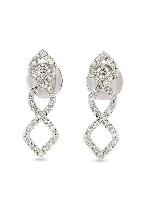 Stud earrings - 14 kt. White gold - 0.33ct. tw. Diamond (Natural) - Everyday Wear Studs