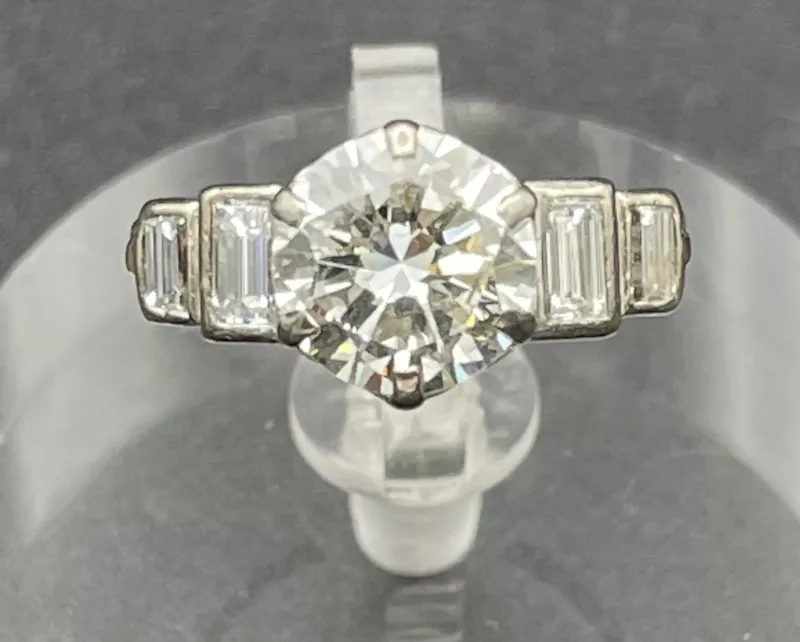 2.32 Total Carat Round Brilliant Cut Diamond Five Stone 18 ct Ring