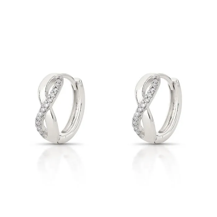 Earrings - 14 kt. White gold - 0.24ct. tw. Diamond (Natural) - B002