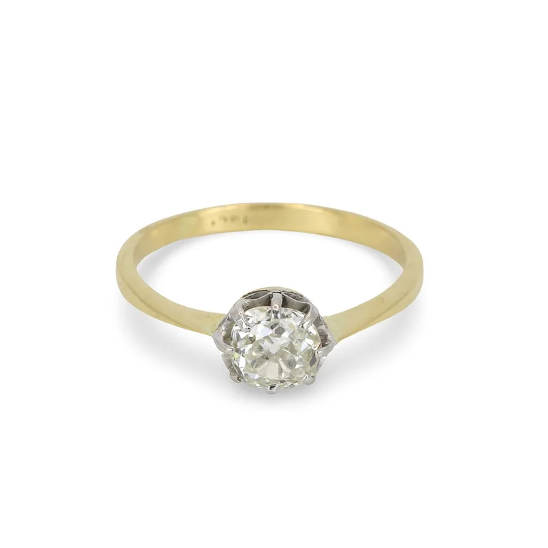 18CT Gold Old Cut Diamond Ring