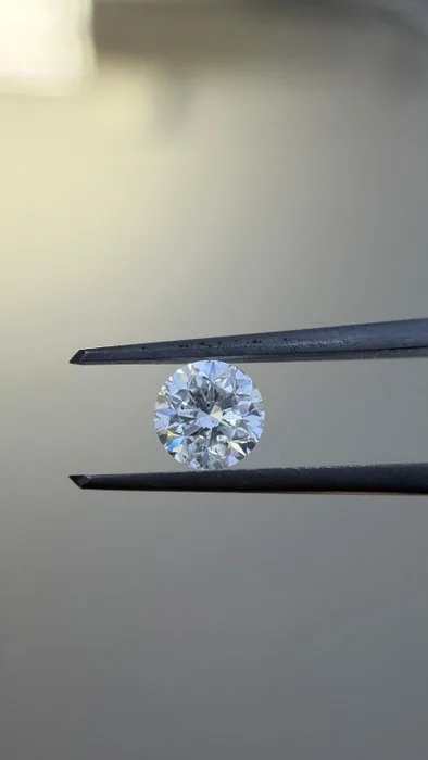 1 pcs Diamond (Natural) - 0.60 ct - Round - E - SI2 - HRD Antwerp