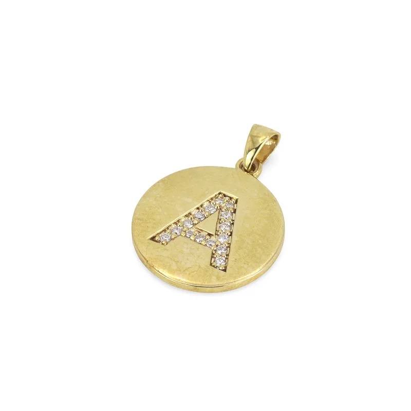 9CT Gold 'a' Diamond Pendant