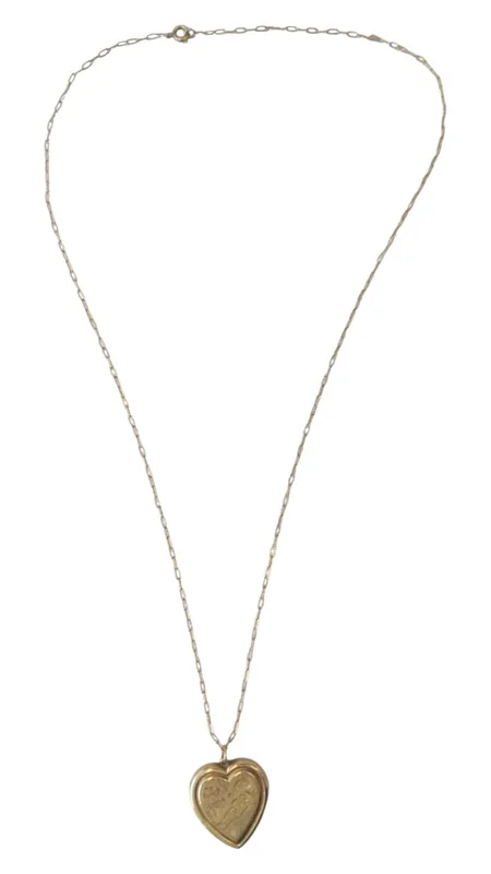 9ct Gold Heart Locket & Chain 5.9g