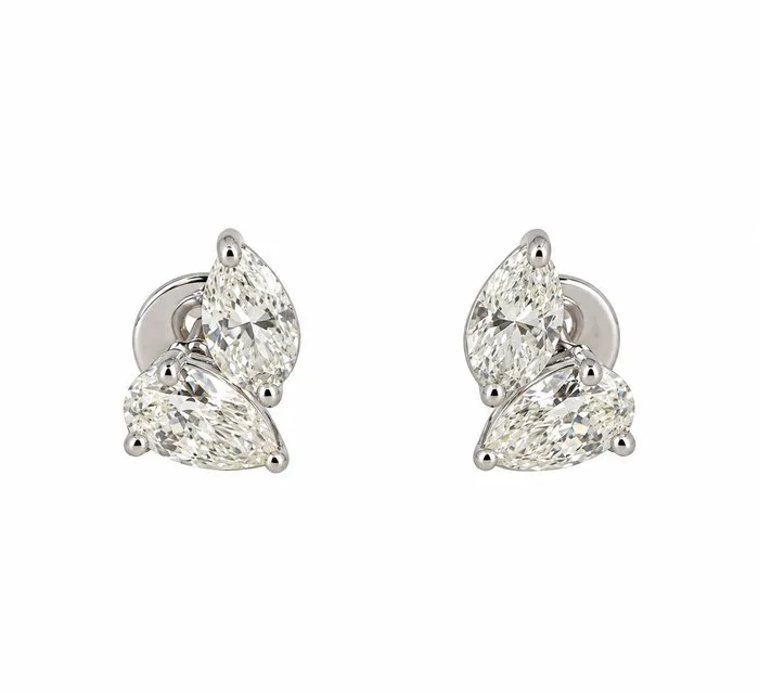 Earrings - 18 kt. White gold - 2.65ct. tw. Diamond (Natural)