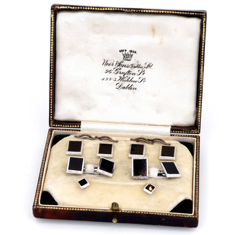9CT Gold Onyx Cufflinks