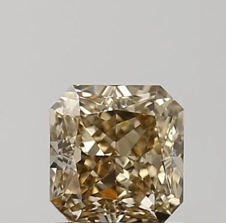 1 pcs Diamond (Natural coloured) - 0.96 ct - Cut cornered square - Fancy Yellowish Brown - VS2 - Gemological Institute of America (GIA)