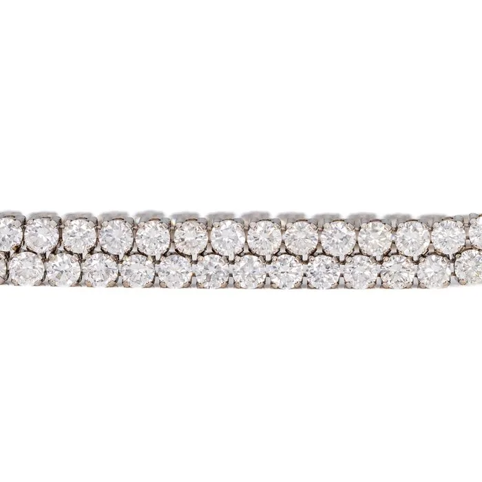 Bracelet - 18 kt. White gold - 3.14ct. tw. Diamond (Natural) - IGI
