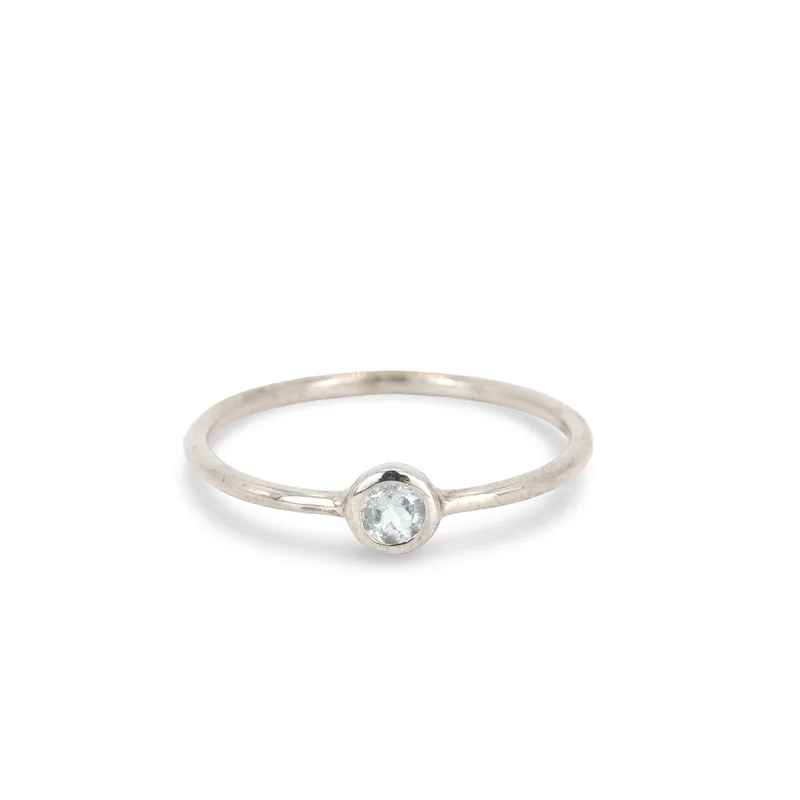 Silver Stone Set Ring