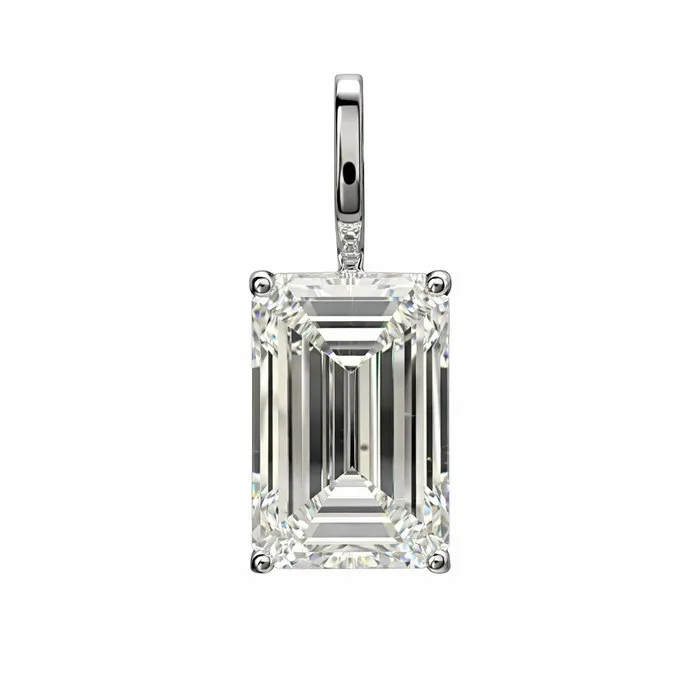 Pendant - 14 kt. White gold - 3.04ct. tw. Diamond (Lab-grown)