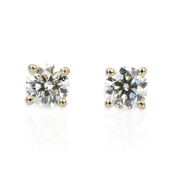 Earrings - 18 kt. Yellow gold - 0.80ct. tw. Diamond (Natural) - IGI Certified Earrings
