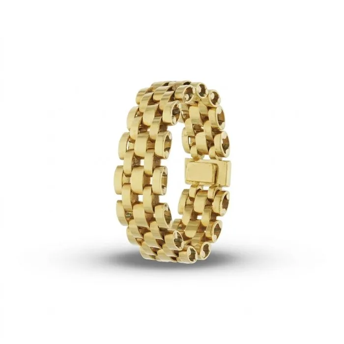 Ring - 18 kt. Yellow gold - Strap model 3.7 g