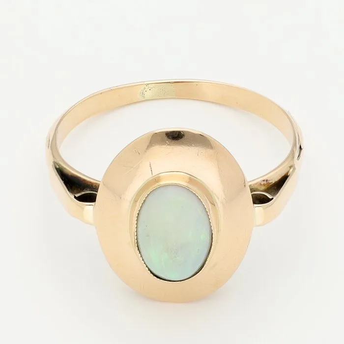 Ring - 14 kt. Yellow gold - Opal