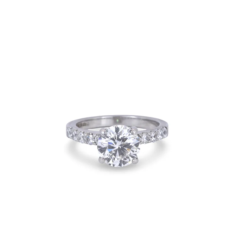 Platnum Diamond Solitaire Ring (2.28CT)