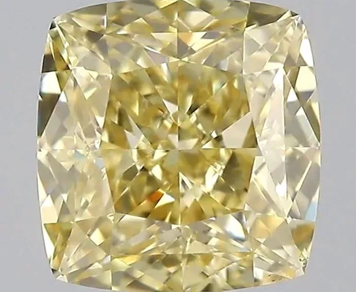 1 pcs Diamond (Natural coloured) - 0.65 ct - Cushion - Fancy Brownish, Greenish Yellow - VS2 - Gemological Institute of America (GIA)