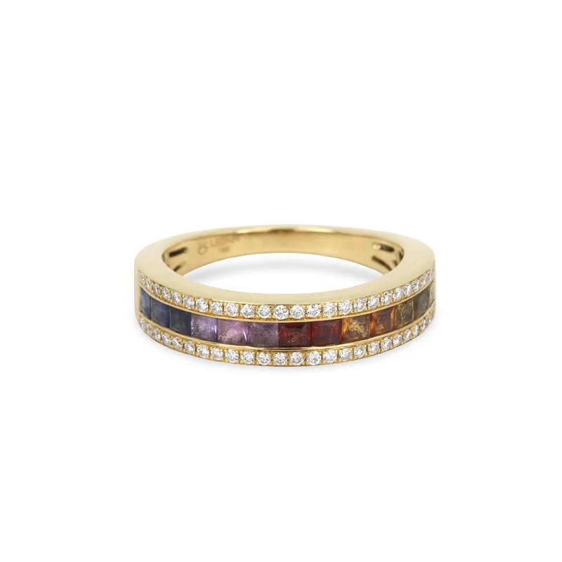 18CT Gold Diamond & Sapphire Ring