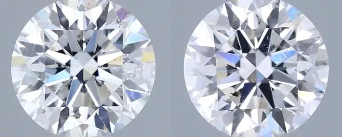 2 pcs Diamond (Natural) - 1.20 ct - Round - E, F - SI2 - International Gemological Institute (IGI) - *Pair* *EX VG None*