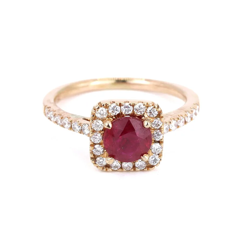 18CT Gold Ruby and Diamond Set Ring