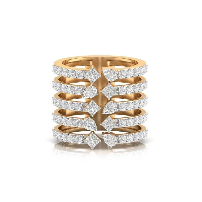 Ring - 18 kt. Yellow gold - 2.42ct. tw. Diamond (Natural) - Diamond