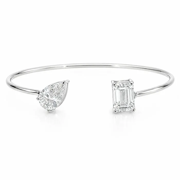 Bracelet - 14 kt. White gold - 5.01ct. tw. Diamond (Lab-grown) - Diamond