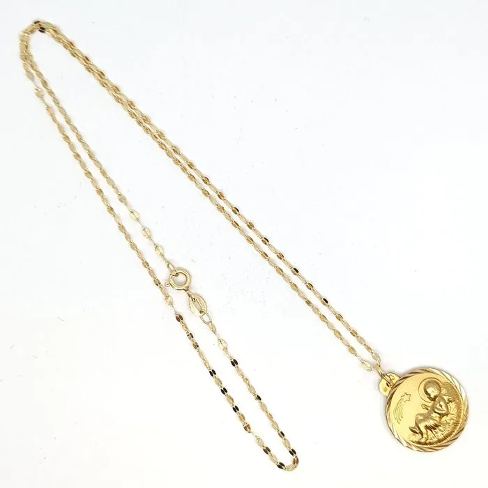 2 piece jewellery set - 18 kt. Yellow gold