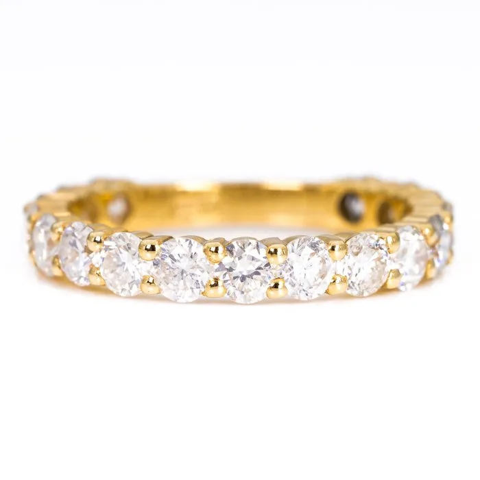 Ring - 14 kt. Yellow gold - 2.10ct. tw. Diamond (Natural) - CGL