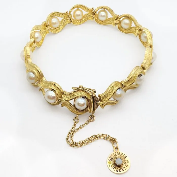 Arm ring - 18 kt. Yellow gold - 22.00ct. tw. Pearl