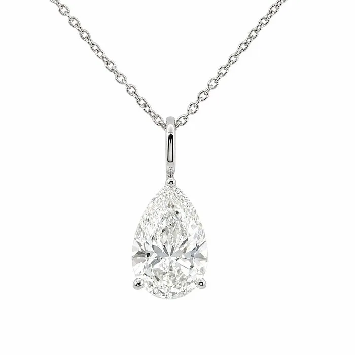 Necklace - 14 kt. White gold - 3.01ct. tw. Diamond (Lab-grown)