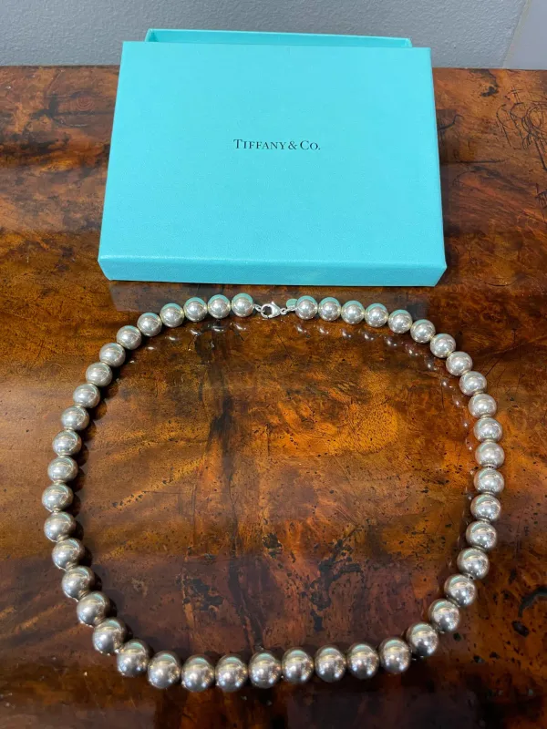 Tiffany & Co. Sterling Silver Bead Necklace