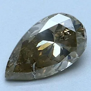 1 pcs Diamond (Natural coloured) - 0.97 ct - Pear - Fancy light Brownish Yellow - SI2 - International Gemological Institute (IGI)