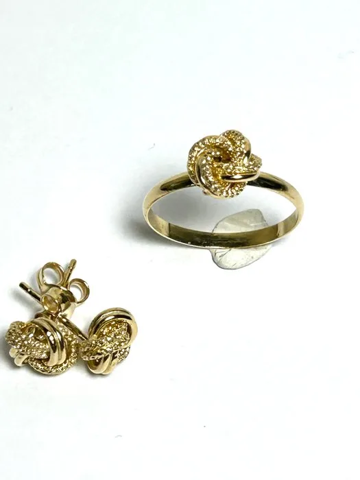 2 piece jewellery set - 18 kt. Yellow gold - Modern design