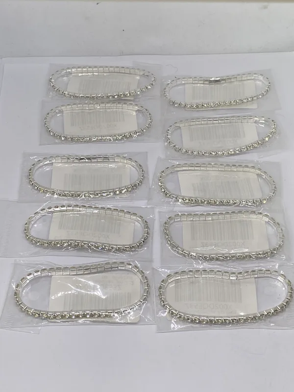 Ten Silver Plated Tennis Bracelets