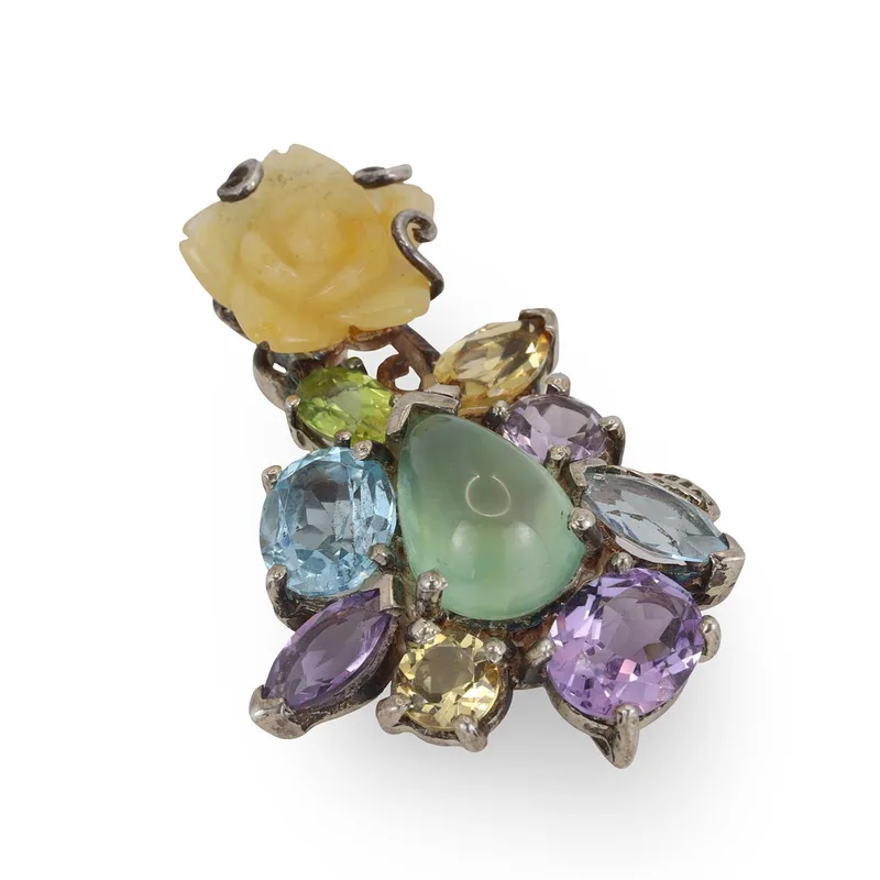 Multi Stone Cluster Pendant