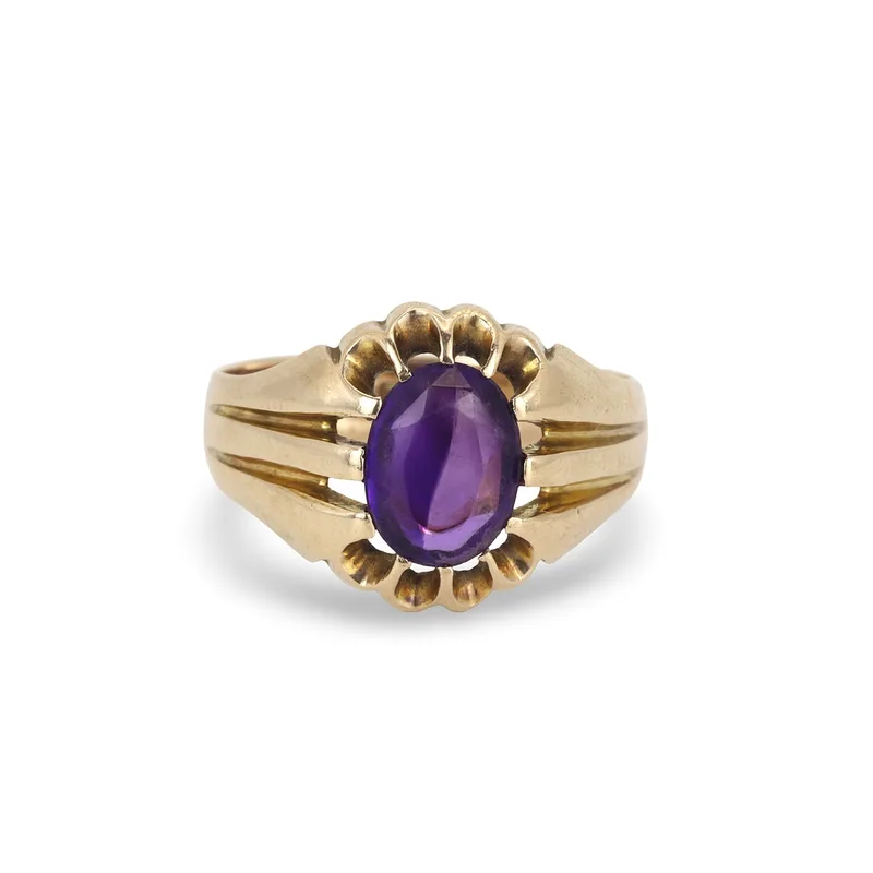 9CT Gold Amethyst Ring