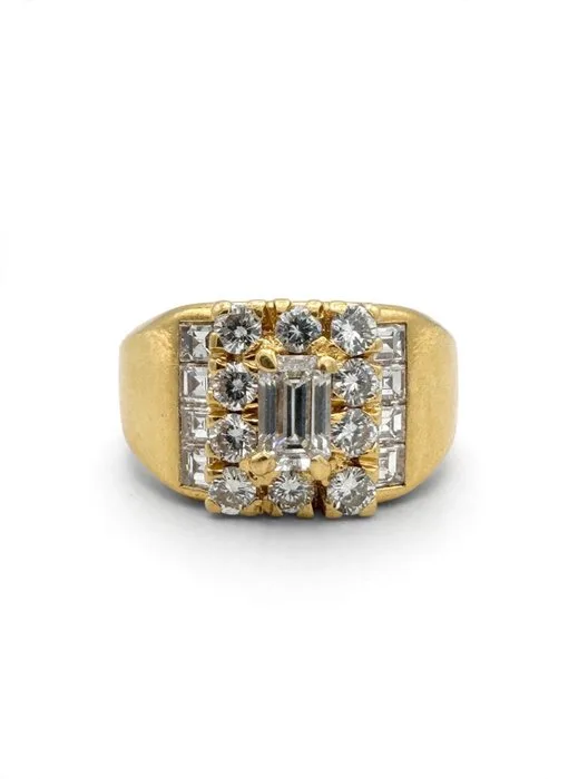 Ring - 18 kt. Yellow gold Diamond (Natural) - Diamond