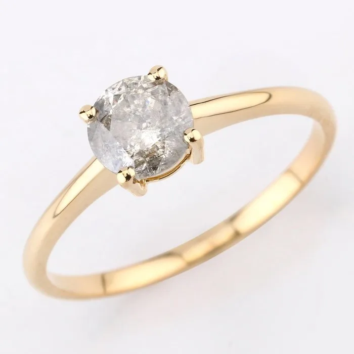 Ring - 14 kt. Yellow gold - 0.73ct. tw. Diamond (Natural) - Certified Gold Jewelry