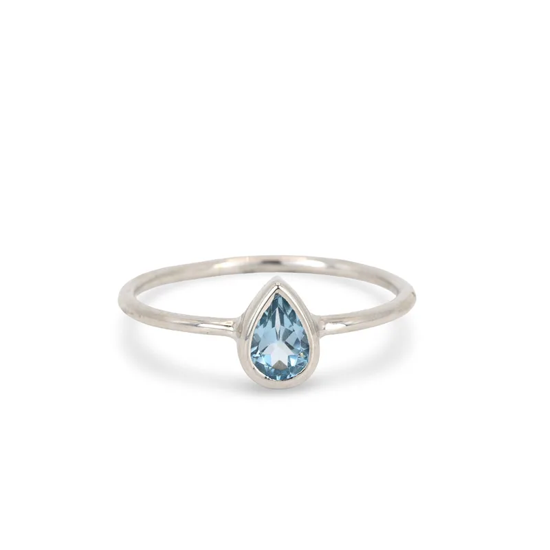 Silver Blue Topaz Ring