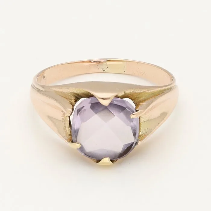 Ring - 14 kt. Rose gold - Amethyst